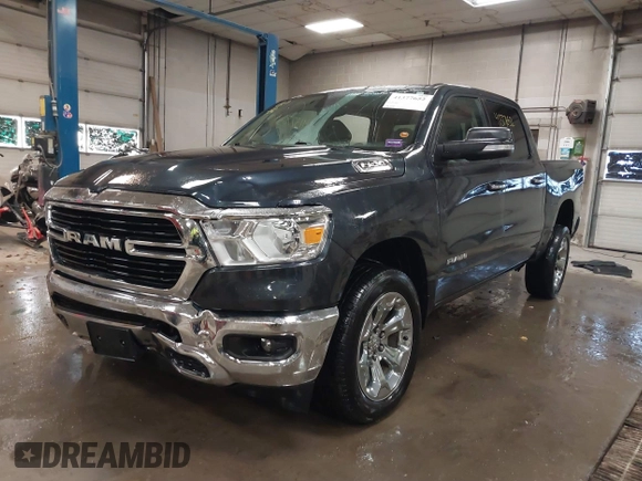 2019 Ram 1500 Big Horn/Lone Star with VIN 1C6RRFFGXKN817476, listed as a IAAI auction lot 41377652 with 76,184 mi miles. Bid and sale history available at carsss.com. Image 17.