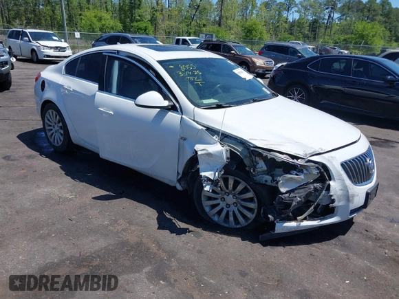 2011 Buick Regal CXL RL6 with VIN W04GU5GC4B1034384, listed as a IAAI auction lot 42053618 with 1 mi miles. Bid and sale history available at carsss.com. Image 1.