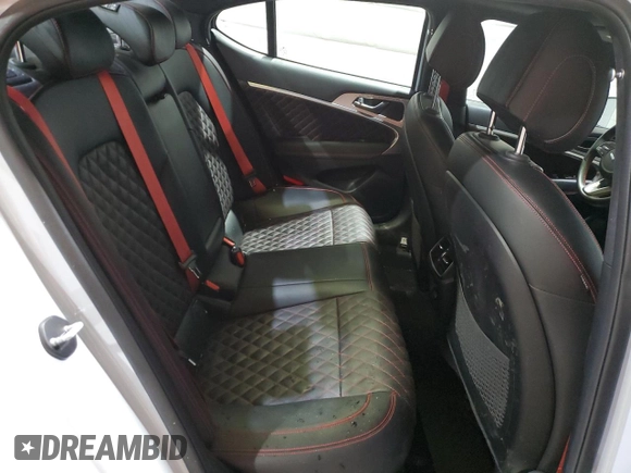 2022 Genesis G70 3.3T with VIN KMTG54TEXNU103314, listed as a Copart auction lot 50079415 with 46,603 mi miles and Salvage Title. Bid and sale history available at DreamBid. Image 10.
