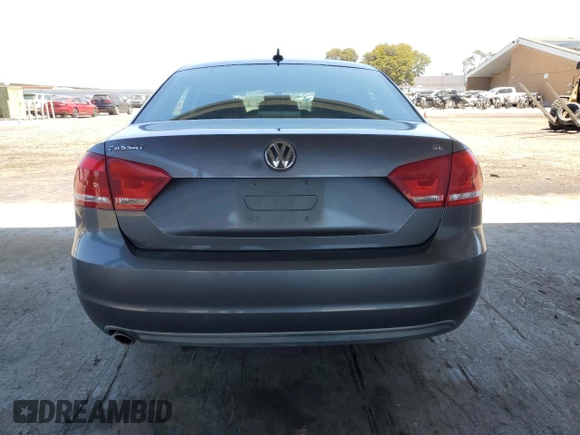2012 Volkswagen Passat SE with VIN 1VWBP7A39CC019281, listed as a Copart auction lot 57724955 with Not provided miles and Salvage title. Bid and sale history available at DreamBid. Image 6.