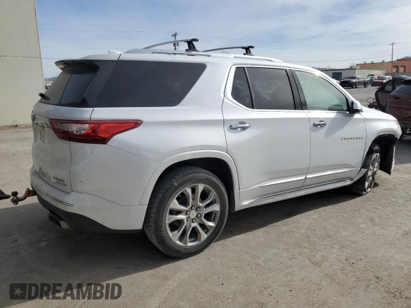 2019 Chevrolet Traverse Premier with VIN 1GNERKKW3KJ147054, listed as a Copart auction lot 59191225 with 112,436 mi miles and Salvage title. Bid and sale history available at DreamBid. Image 3.