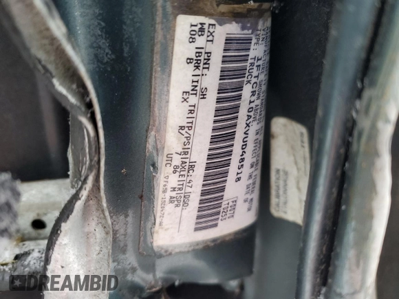 1997 Ford Ranger XLT with VIN 1FTCR10AXVUD48518, listed as a Copart auction lot 41518815 with 400,246 mi miles and Salvage title. Bid and sale history available at DreamBid. Image 13.