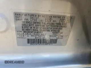 2017 Nissan Versa S z VIN 3N1CN7AP1HL887077, wystawiony jako Copart lot #55360465 z przebiegiem 88 093 mil mil oraz Szkoda całkowita • Salvage title. Historia ofert i sprzedaży dostępna na DreamBid. Obrazek 12.