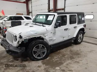 2021 Jeep Wrangler Unlimited Sahara with VIN 1C4HJXEG2MW655357, listed as a IAAI auction lot 41724695 with 37,644 mi miles and . Bid and sale history available at DreamBid. Image 17.