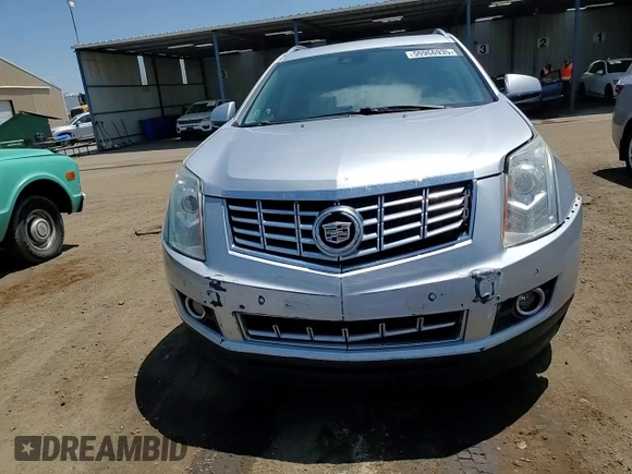2015 Cadillac SRX Performance Collection with VIN 3GYFNCE37FS585204, listed as a Copart auction lot 59966935 with 50,781 mi miles and Salvage title. Bid and sale history available at DreamBid. Image 14.