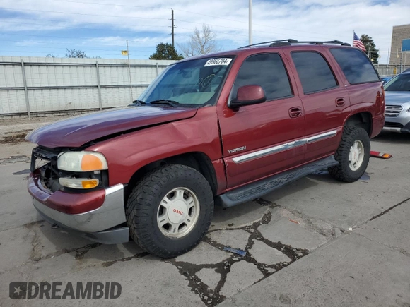2003 GMC Yukon SLT with VIN 1GKEK13ZX3J302995, listed as a Copart auction lot 49966704 with 211,777 mi miles and Salvage Title. Bid and sale history available at carsss.com. Image 1.