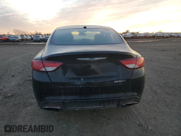 2015 Chrysler 200 S with VIN 1C3CCCBB9FN626490, listed as a Copart auction lot 42451235 with 107,035 mi miles and Salvage Title. Bid and sale history available at carsss.com. Image 6.