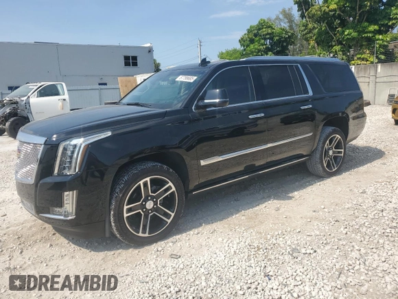 2018 Cadillac Escalade ESV Premium Luxury z VIN 1GYS3JKJ9JR167315, wystawiony jako Copart lot #57799685 z przebiegiem 84 708 mil mil oraz Szkoda całkowita • Salvage title. Historia ofert i sprzedaży dostępna na DreamBid. Obrazek 1.