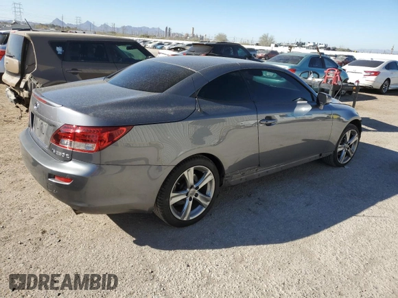 2012 Lexus IS 250 C with VIN JTHFF2C20C2525035, listed as a Copart auction lot 88471305 with 68,514 mi miles and Salvage title. Bid and sale history available at DreamBid. Image 3.