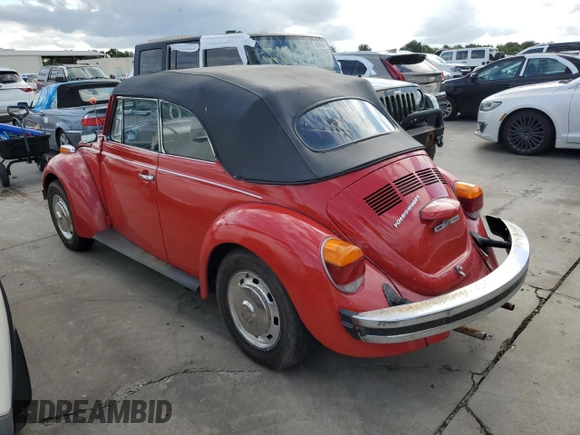 1974 Volkswagen Beetle with VIN 1542376676, listed as a Copart auction lot 74826694 with 7,835 mi miles and Salvage Title. Bid and sale history available at DreamBid. Image 2.