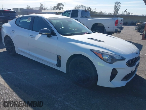 2021 Kia Stinger GT-Line with VIN KNAE15LA5M6088516, listed as a IAAI auction lot 41626750 with 85,152 mi miles. Bid and sale history available at carsss.com. Image 1.