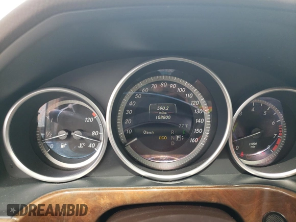 2014 Mercedes-Benz E 350 Luxury with VIN WDDHH8JBXEA803917, listed as a Copart auction lot 80199464 with 108,800 mi miles and Salvage Title. Bid and sale history available at DreamBid. Image 9.