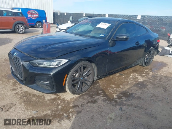 2022 BMW 4 Series 430i with VIN WBA53AP09NCJ24098, listed as a IAAI auction lot 41395007 with 34,062 mi miles and . Bid and sale history available at carsss.com. Image 18.