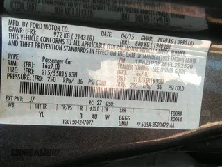 2015 Ford Focus SE with VIN 1FADP3F28FL292520, listed as a IAAI auction lot 41906723 with 74,106 mi miles. Bid and sale history available at carsss.com. Image 9.