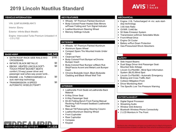 2019 Lincoln Nautilus Standard с VIN 2LMPJ6J99KBL48473, выставлен на аукционе Copart как лот 64984184 с пробегом 90 575 миль миль и Чистый • Clean title. История ставок и продаж доступна на DreamBid. Изображение 13.