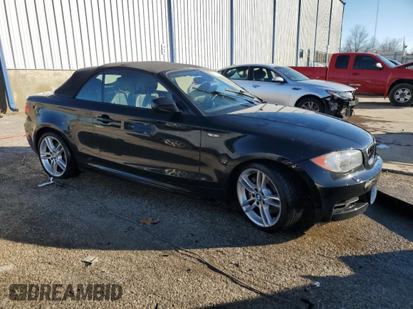 2010 BMW 1 Series 135i with VIN WBAUN9C52AVK41235, listed as a Copart auction lot 85384434 with 84,636 mi miles and Salvage title. Bid and sale history available at DreamBid. Image 4.