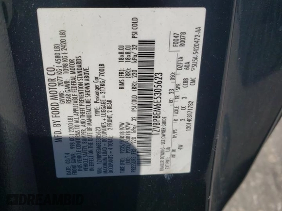 2014 Ford Mustang V6 with VIN 1ZVBP8EM6E5305623, listed as a Copart auction lot 51074235 with 61,431 mi miles and Salvage Title. Bid and sale history available at carsss.com. Image 12.