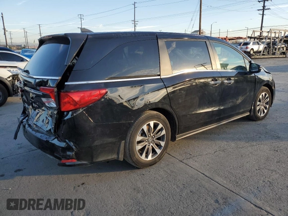 2023 Honda Odyssey EX-L with VIN 5FNRL6H66PB060032, listed as a Copart auction lot 83077304 with 15,169 mi miles and Salvage Title. Bid and sale history available at carsss.com. Image 3.