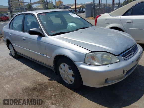 2000 Honda Civic VP with VIN 2HGEJ6610YH505518, listed as a IAAI auction lot 42181742 with 174,836 mi miles. Bid and sale history available at carsss.com. Image 1.