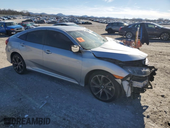 2021 Honda Civic Sedan Sport with VIN 2HGFC2F80MH547332, listed as a Copart auction lot 46419305 with 0 mi miles and Salvage Title. Bid and sale history available at carsss.com. Image 4.