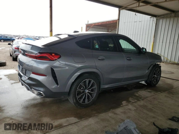 2025 BMW X6 xDrive40i with VIN 5UX33EX07S9X16169, listed as a Copart auction lot 47697065 with 17,365 mi miles and Clean Title. Bid and sale history available at carsss.com. Image 3.
