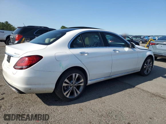 2021 Mercedes-Benz C 300 with VIN W1KWF8EB4MR637322, listed as a Copart auction lot 59097045 with 55,393 mi miles and Salvage title. Bid and sale history available at DreamBid. Image 3.