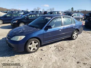 2005 Honda Civic Sdn EX with VIN 2HGES26705H567829, listed as a Copart auction lot 50823665 with 120,911 mi miles and Clean Title. Bid and sale history available at carsss.com. Image 1.