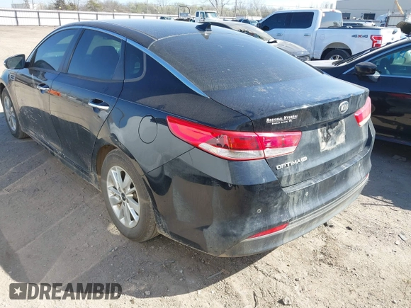 2018 Kia Optima LX with VIN 5XXGT4L36JG179342, listed as a IAAI auction lot 41794368 with 120,649 mi miles. Bid and sale history available at carsss.com. Image 3.