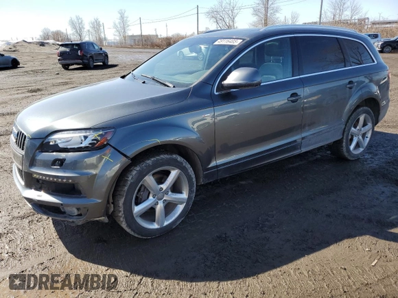 2015 Audi Q7 Vorsprung Edition with VIN WA1WGCFE2FD023916, listed as a Copart auction lot 49116485 with 77,112 mi miles and Salvage title. Bid and sale history available at DreamBid. Image 1.