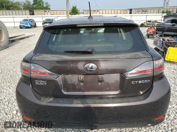 2012 Lexus CT 200h with VIN JTHKD5BH0C2087595, listed as a Copart auction lot 60626595 with 209,197 mi miles and Clean title. Bid and sale history available at DreamBid. Image 6.