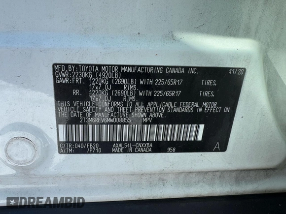 2021 Toyota RAV4 Hybrid LE with VIN 2T3M6RFV6MW00885, listed as a Copart auction lot 52413215 with 171,261 mi miles and Clean Title. Bid and sale history available at carsss.com. Image 10.