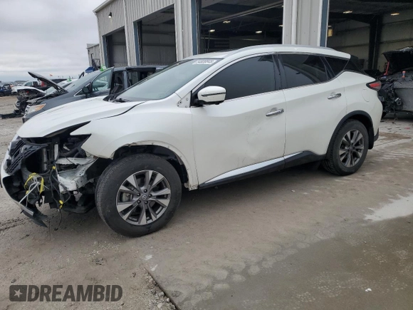 2017 Nissan Murano SL z VIN 5N1AZ2MHXHN199624, wystawiony jako Copart lot #54608845 z przebiegiem 91 893 mil mil oraz Szkoda całkowita • Salvage title. Historia ofert i sprzedaży dostępna na DreamBid. Obrazek 1.