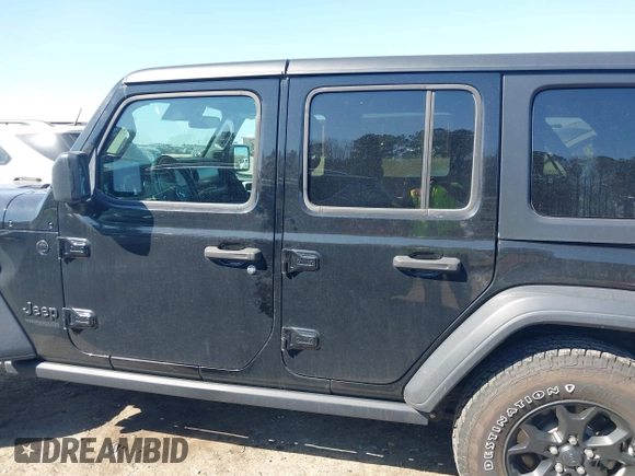 2020 Jeep Wrangler Unlimited Black and Tan with VIN 1C4HJXDGXLW219078, listed as a IAAI auction lot 41783437 with 59,137 mi miles and . Bid and sale history available at DreamBid. Image 15.