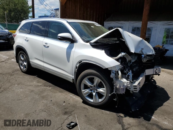 2016 Toyota Highlander Limited with VIN 5TDDKRFH3GS258727, listed as a Copart auction lot 61667005 with 121,789 mi miles and Salvage title. Bid and sale history available at DreamBid. Image 4.