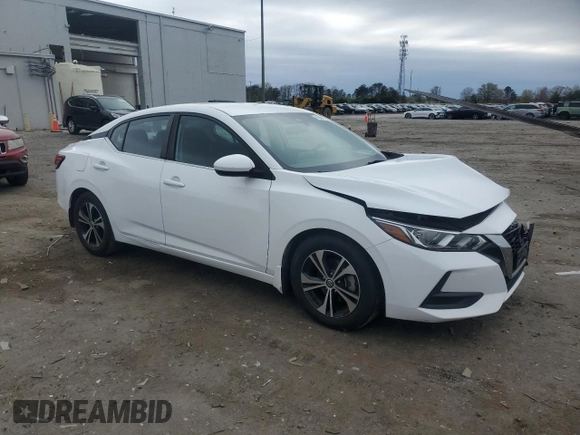 2020 Nissan Sentra SV with VIN 3N1AB8CV9LY267140, listed as a Copart auction lot 51565455 with 63,256 mi miles and Salvage Title. Bid and sale history available at DreamBid. Image 4.