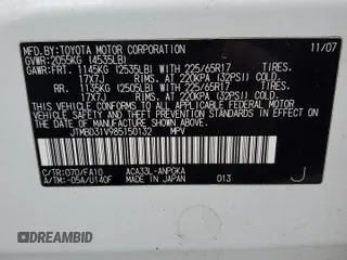 2008 Toyota RAV4 Ltd with VIN JTMBD31V985150132, listed as a Copart auction lot 50531475 with Not Provided miles and Salvage Title. Bid and sale history available at carsss.com. Image 13.