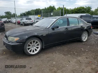2002 BMW 7 Series 745Li with VIN WBAGN63432DR02989, listed as a Copart auction lot 63236514 with Not Provided miles and Clean Title. Bid and sale history available at carsss.com. Image 1.