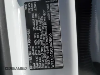2020 Porsche Cayenne S z VIN WP1AB2AY0LDA28956, wystawiony jako Copart lot #71782972 z przebiegiem Nie podano mil oraz . Historia ofert i sprzedaży dostępna na DreamBid. Obrazek 13.