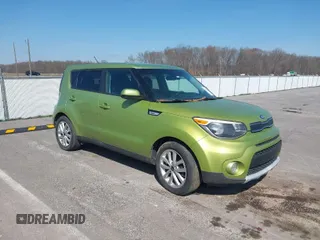 2017 Kia Soul + with VIN KNDJP3A58H7877849, listed as a IAAI auction lot 41932260 with 166,557 mi miles. Bid and sale history available at carsss.com. Image 1.