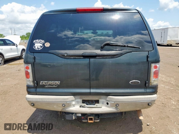 2000 Ford Excursion Limited z VIN 1FMNU42L0YED60100, wystawiony jako Copart lot #58760345 z przebiegiem 239 477 mil mil oraz Szkoda całkowita • Salvage title. Historia ofert i sprzedaży dostępna na DreamBid. Obrazek 6.