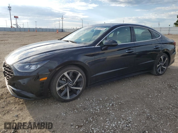 2021 Hyundai Sonata SEL Plus with VIN 5NPEJ4J27MH124513, listed as a Copart auction lot 60113514 with 25,378 mi miles and Salvage Title. Bid and sale history available at DreamBid. Image 1.