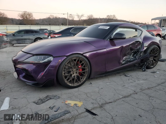 2021 Toyota GR Supra 3.0 with VIN WZ1DB0C00MW042065, listed as a Copart auction lot 83456584 with 36,410 mi miles and Salvage Title. Bid and sale history available at carsss.com. Image 1.