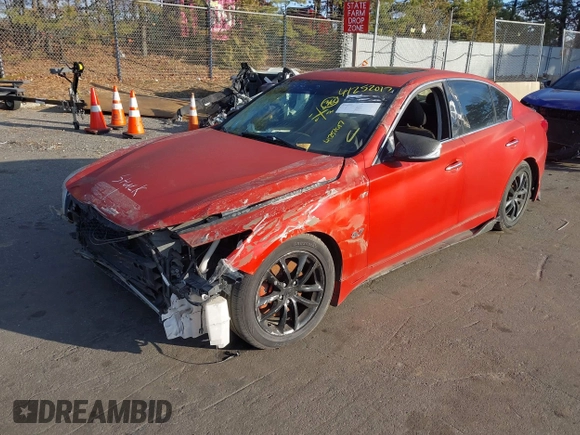 2015 Infiniti Q50 Premium with VIN JN1BV7AR1FM410942, listed as a IAAI auction lot 41252017 with 68,055 mi miles and . Bid and sale history available at DreamBid. Image 18.