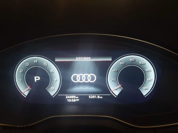 2023 Audi Q5 S line Premium Plus with VIN WA1EAAFY7P2159614, listed as a IAAI auction lot 41669412 with 24,499 mi miles. Bid and sale history available at carsss.com. Image 7.