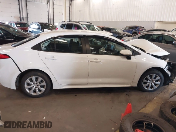 2022 Toyota Corolla LE with VIN JTDEPMAE8N3007433, listed as a IAAI auction lot 41665118 with 54,875 mi miles. Bid and sale history available at carsss.com. Image 14.