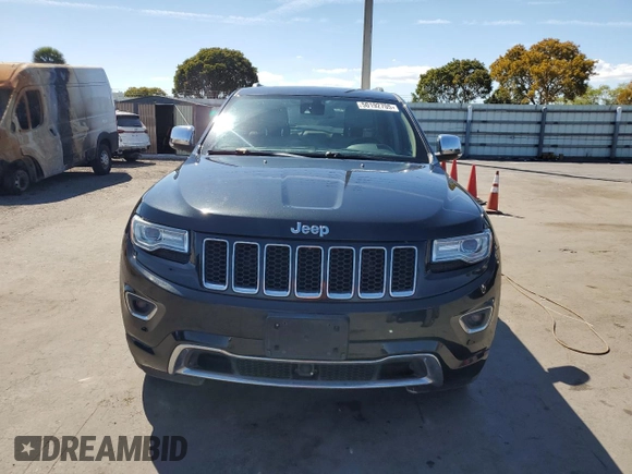 2015 Jeep Grand Cherokee Overland with VIN 1C4RJFCT6FC628729, listed as a Copart auction lot 50192705 with 106,102 mi miles and Salvage Title. Bid and sale history available at carsss.com. Image 5.