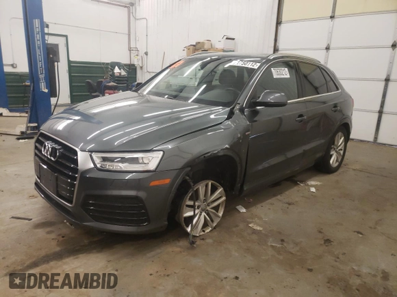 2018 Audi Q3 Premium Plus with VIN WA1JCCFS5JR005546, listed as a Copart auction lot 70630212 with 110,786 mi miles. Bid and sale history available at carsss.com. Image 1.
