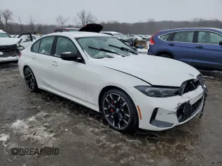 2025 BMW 3 Series 330i xDrive with VIN 3MW89CW00S8F08993, listed as a Copart auction lot 44703365 with 0 mi miles and Salvage Title. Bid and sale history available at carsss.com. Image 4.