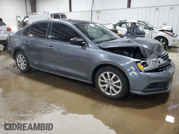 2015 Volkswagen Jetta SE with VIN 3VWD07AJ6FM343142, listed as a Copart auction lot 62472655 with 117,349 mi miles and Salvage title. Bid and sale history available at DreamBid. Image 4.