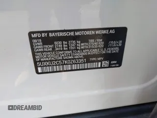 2019 BMW X6 xDrive35i with VIN 5UXKU2C57K0Z63351, listed as a IAAI auction lot 41637597 with 91,121 mi miles. Bid and sale history available at carsss.com. Image 9.